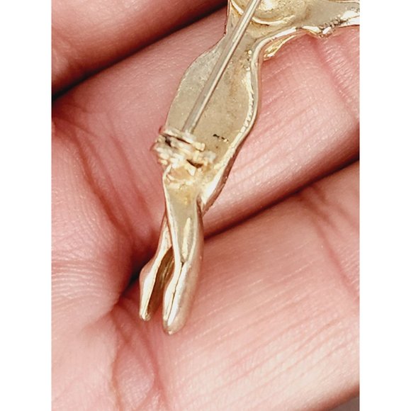 Vintage Attributed to Boucher Pat 159585 Male Ballerina Dancer Brooch (A610) - Picture 5 of 6